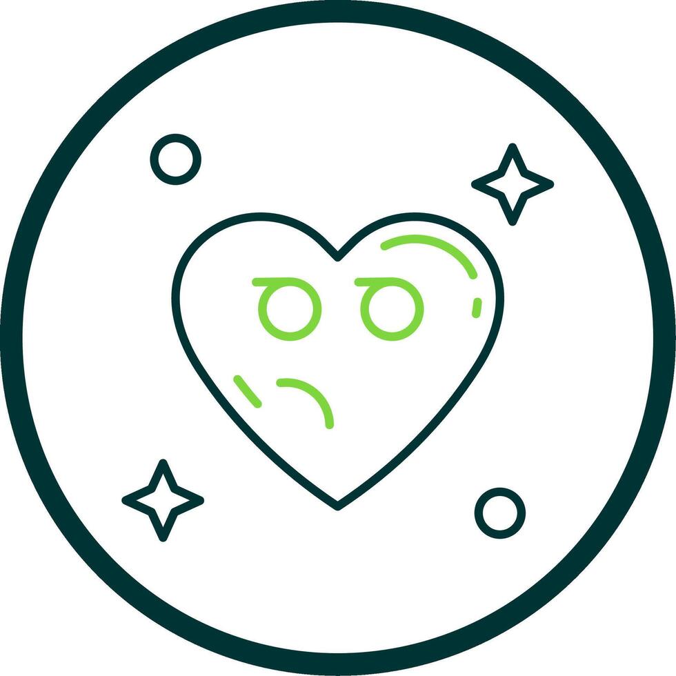 Suspicious Line Circle Icon vector