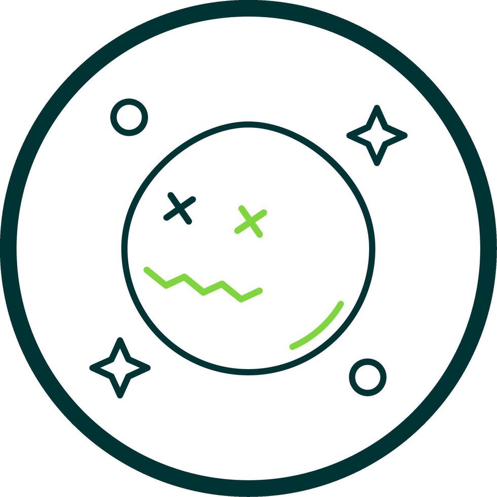 Dead Line Circle Icon vector