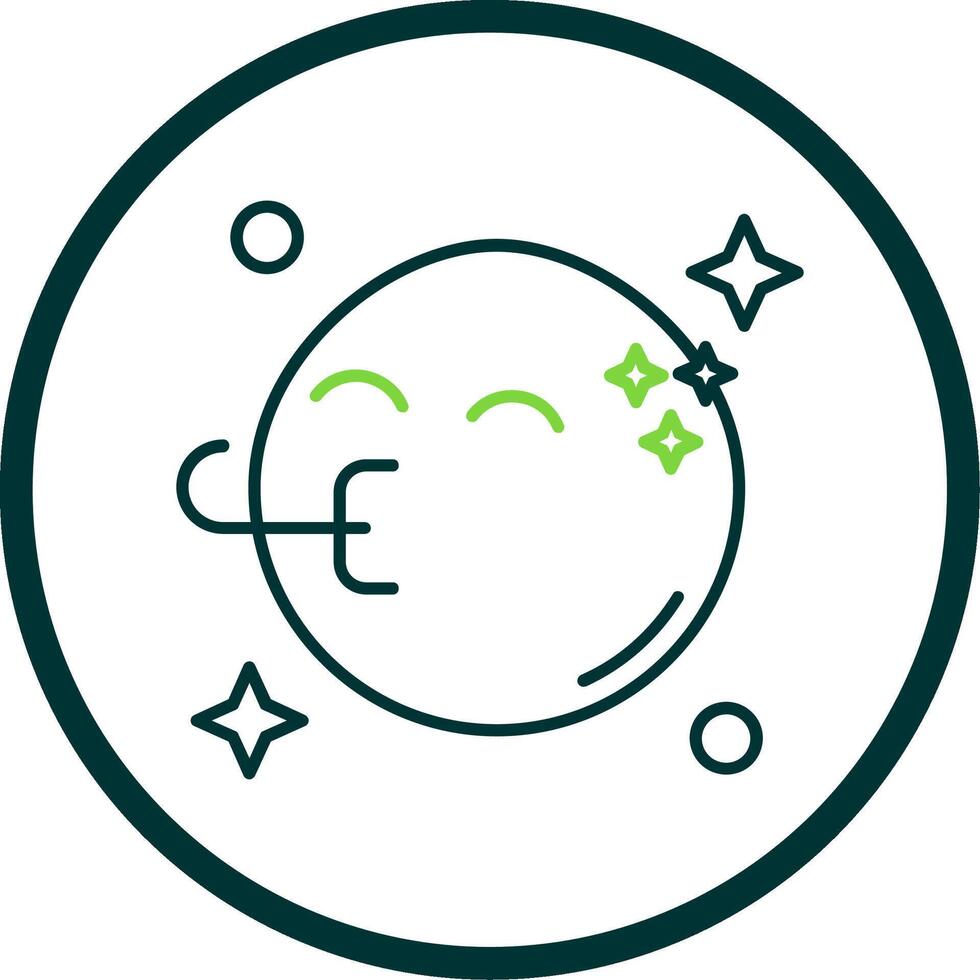 Congratulation Line Circle Icon vector