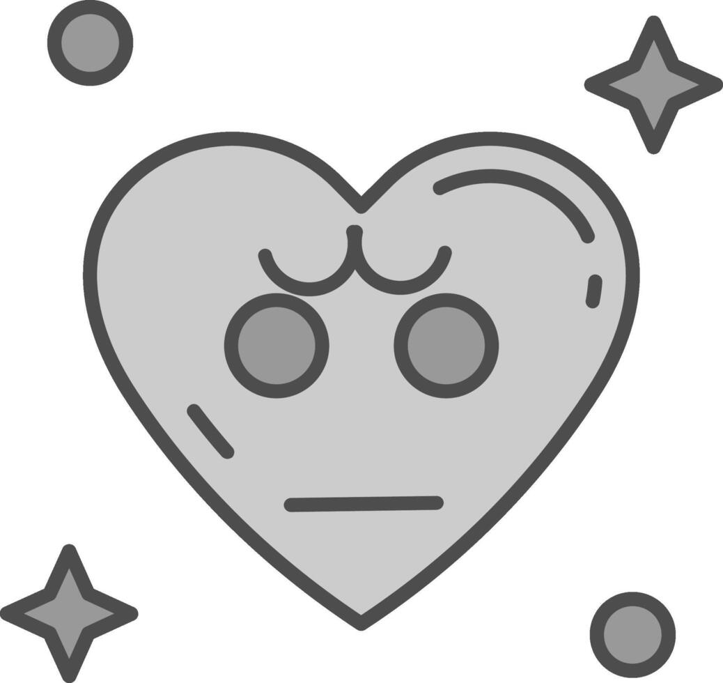 Angry Line Filled Greyscale Icon vector