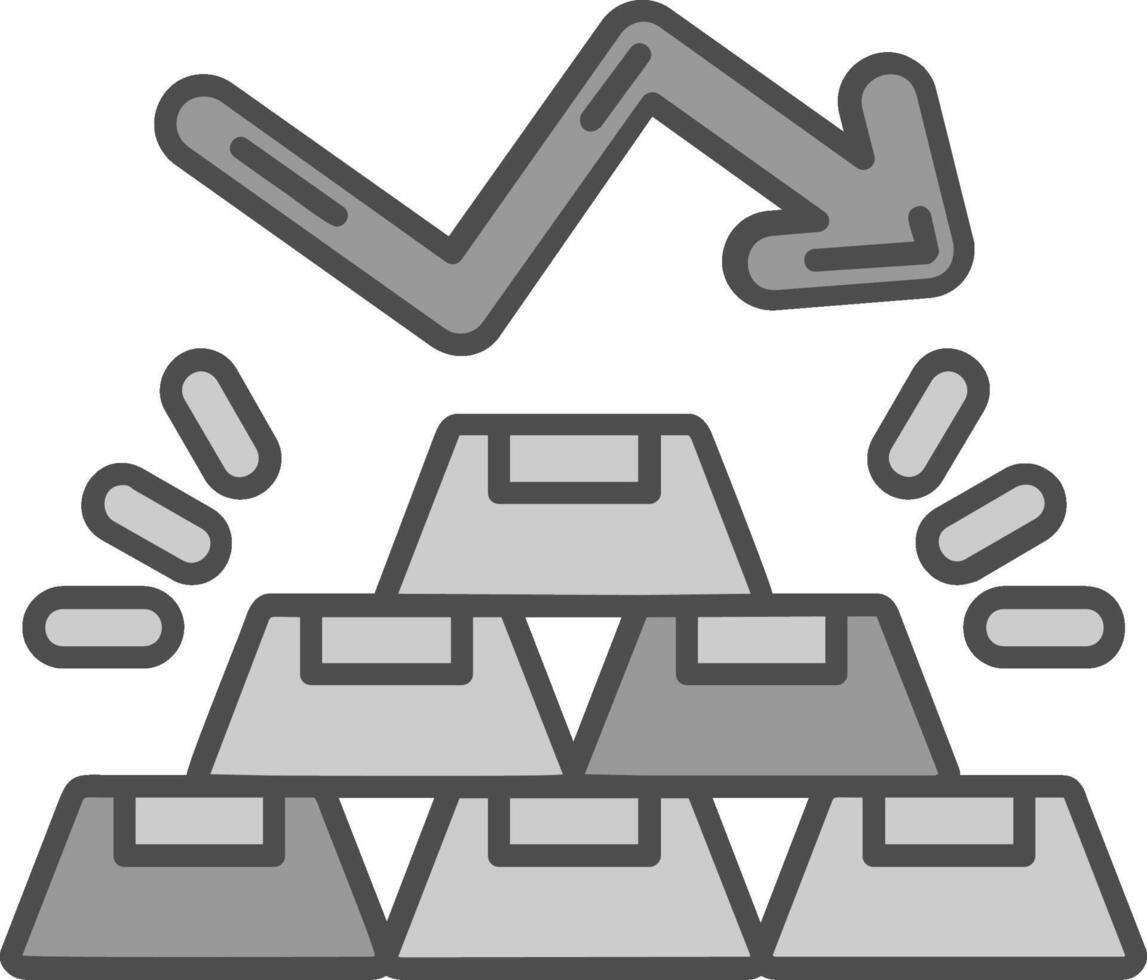 Gold Line Filled Greyscale Icon vector