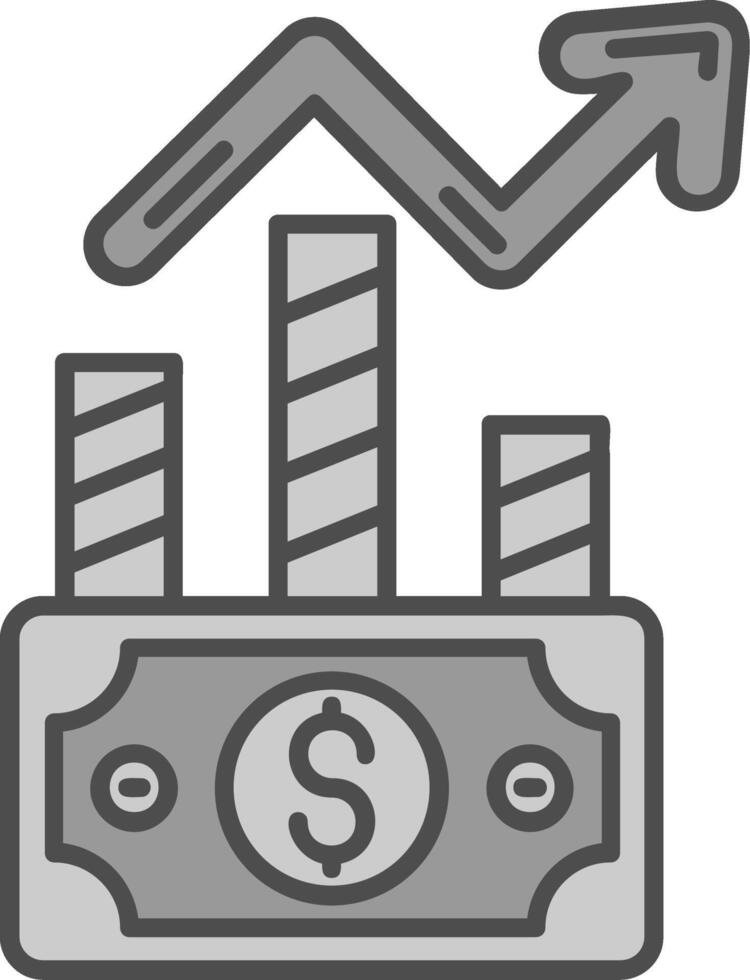 Stock Line Filled Greyscale Icon vector