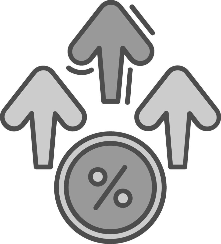 Discount Line Filled Greyscale Icon vector