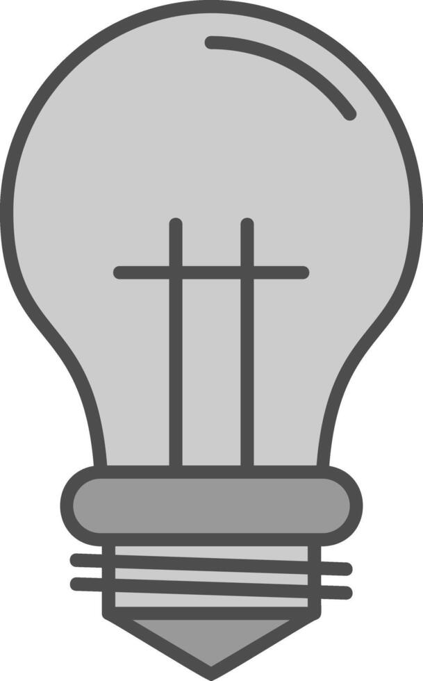 Bulb Line Filled Greyscale Icon vector