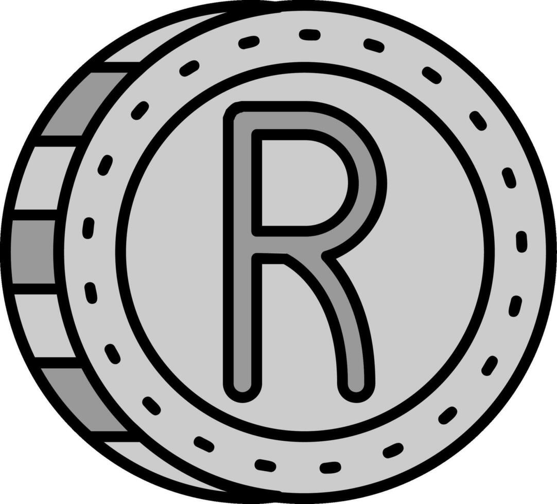 Rand Line Filled Greyscale Icon vector