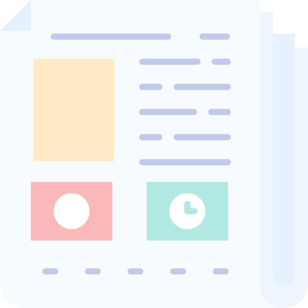 Newspaper Flat Light Icon vector