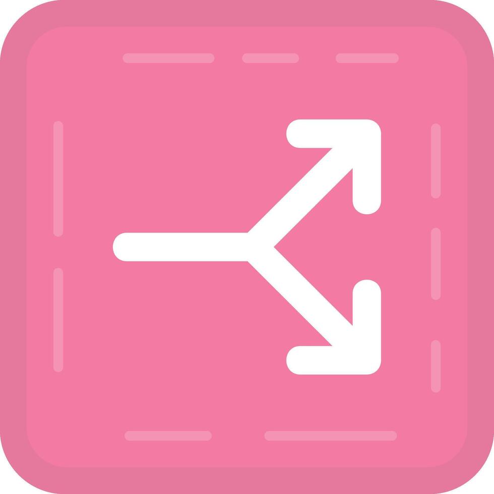 Split Flat Light Icon vector