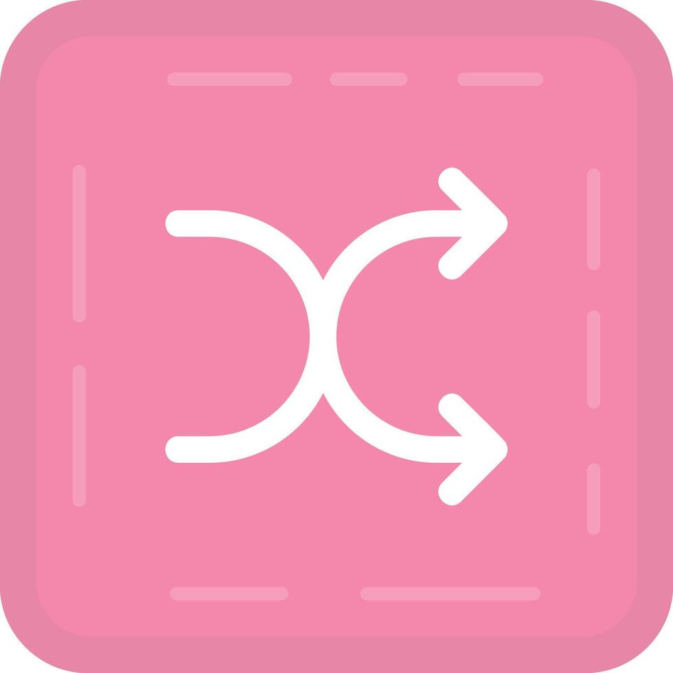 Shuffle Flat Light Icon vector