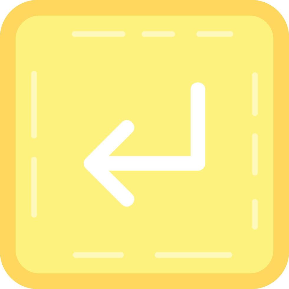 Turn Flat Light Icon vector