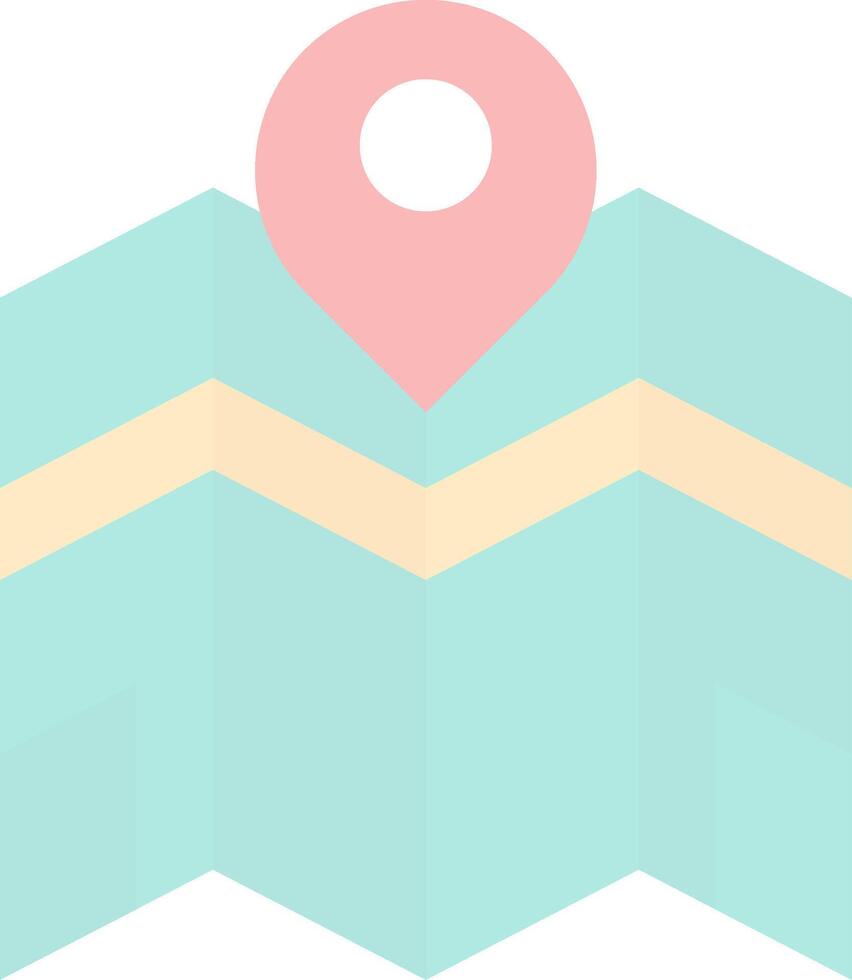 Map Flat Light Icon vector