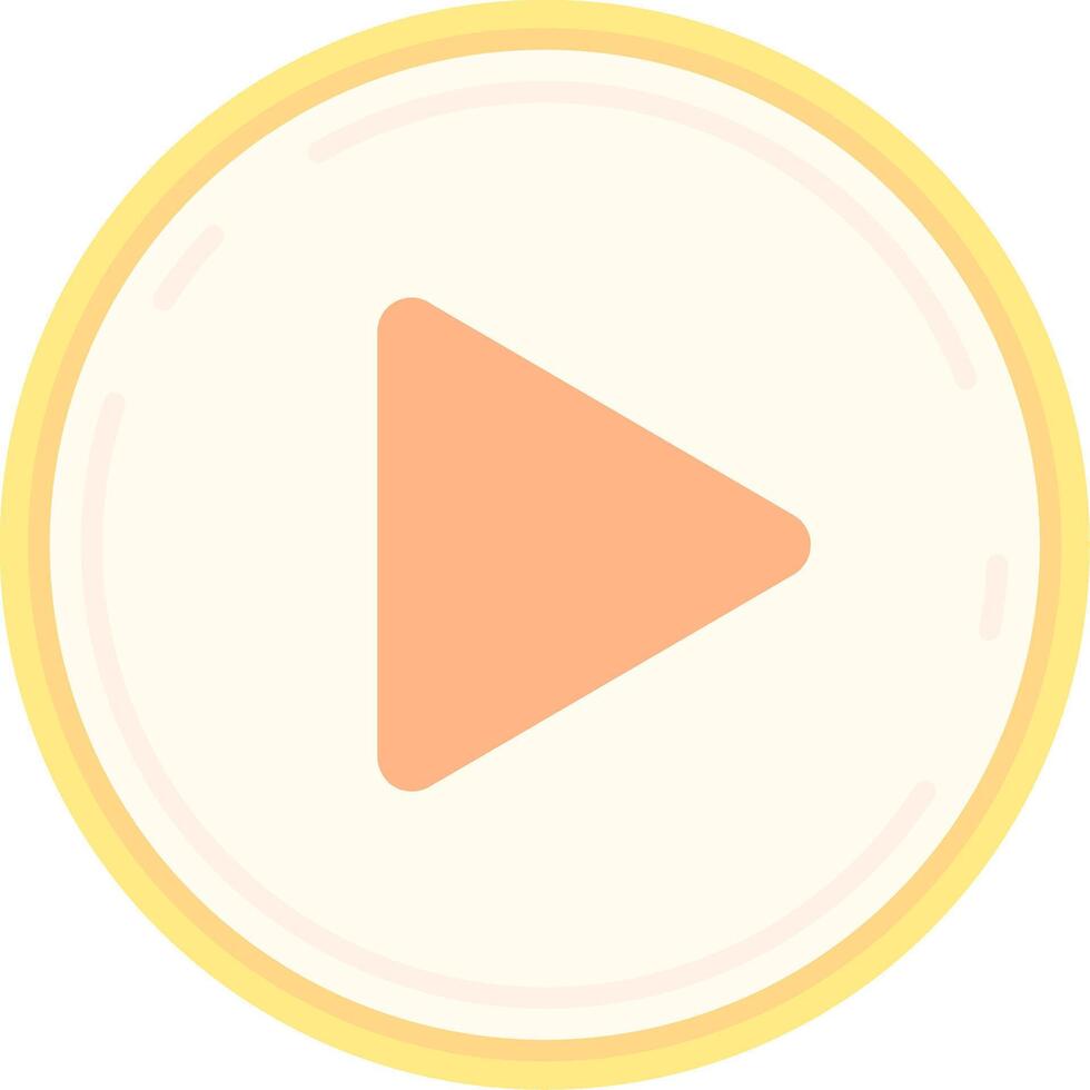 Play Flat Light Icon vector