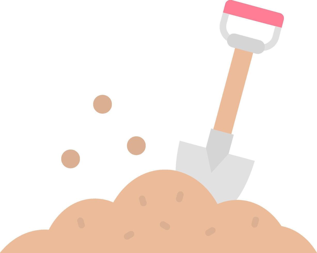 Shovel Flat Light Icon vector