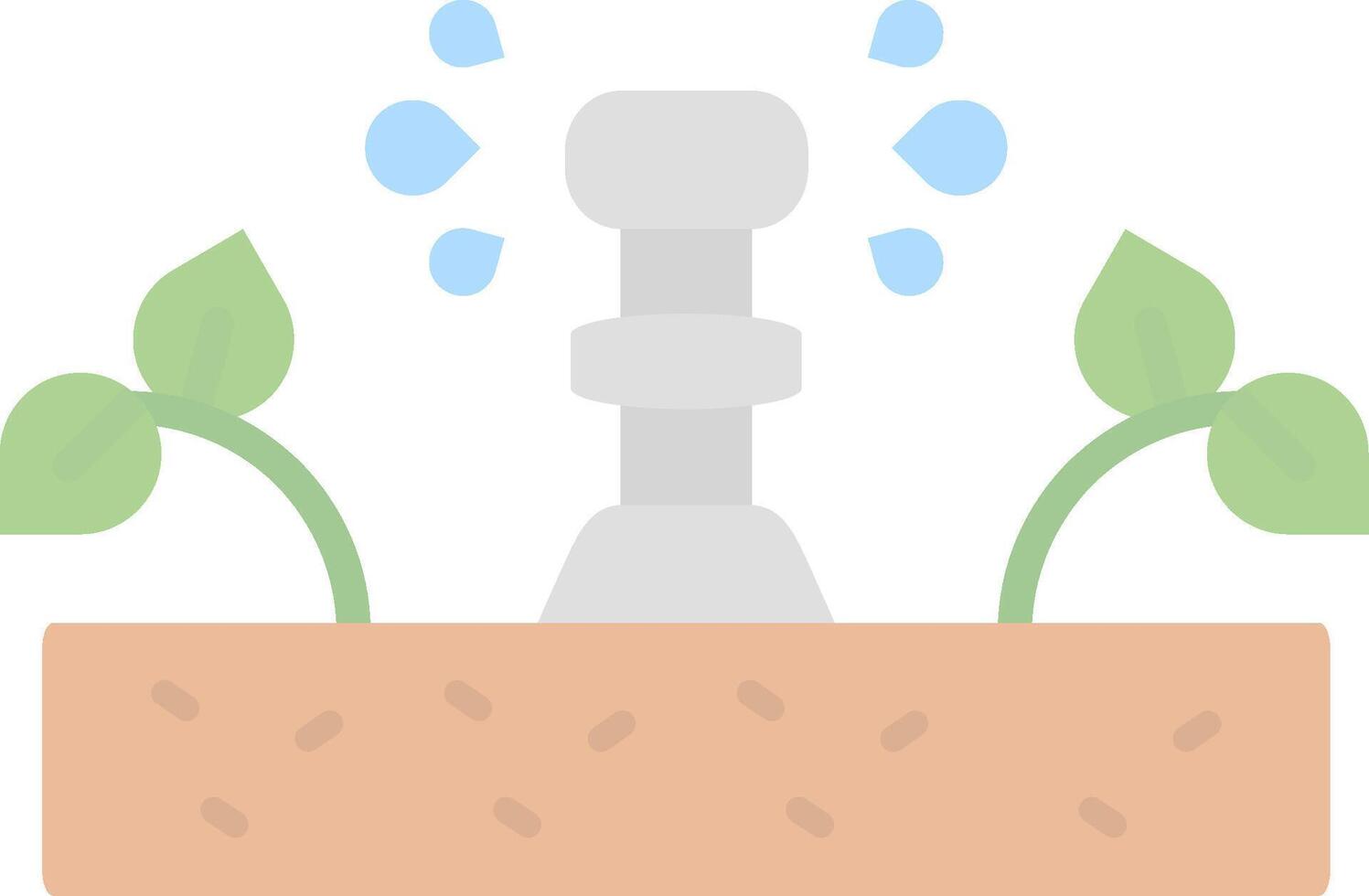 Irrigation Flat Light Icon vector