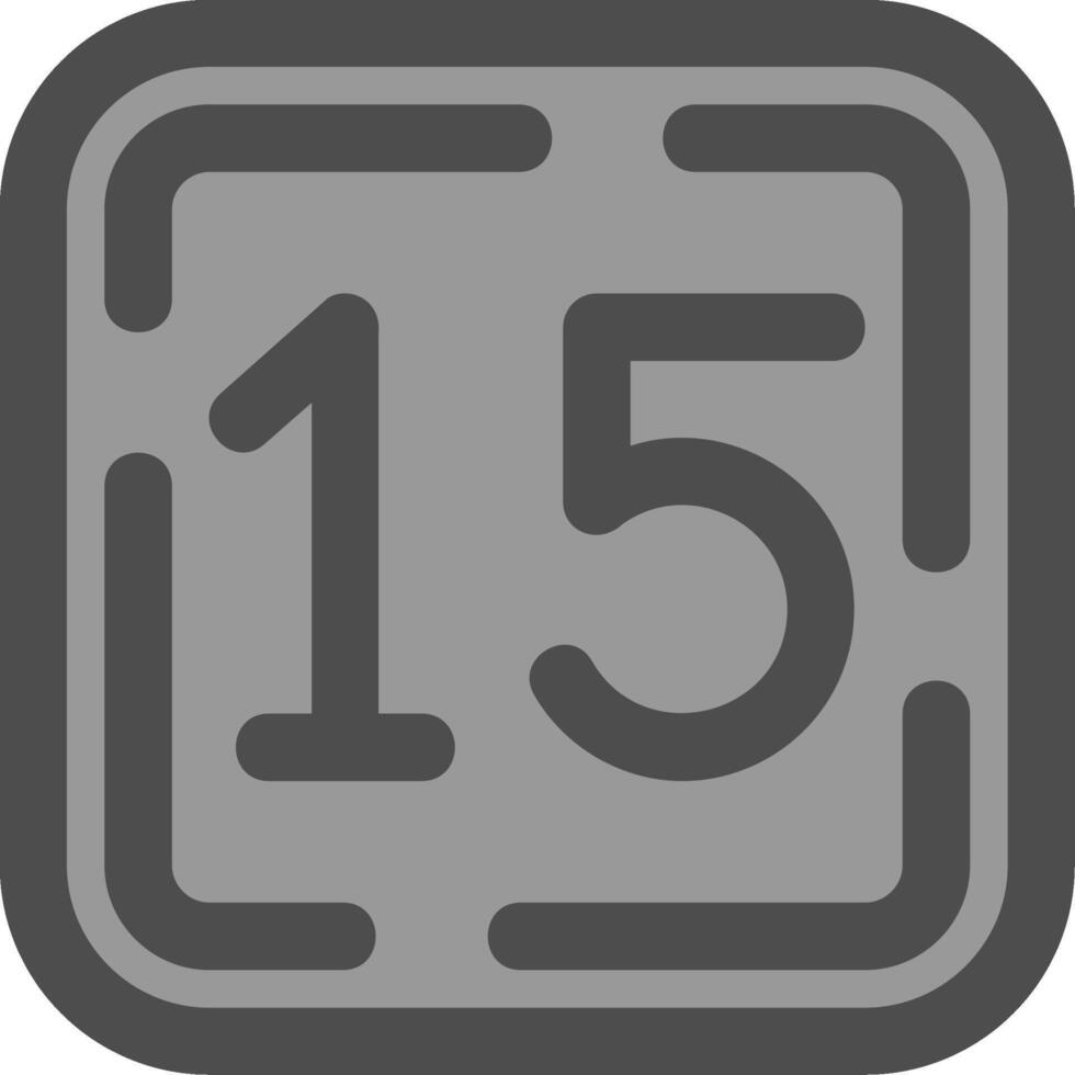 Fifteen Line Filled Greyscale Icon vector