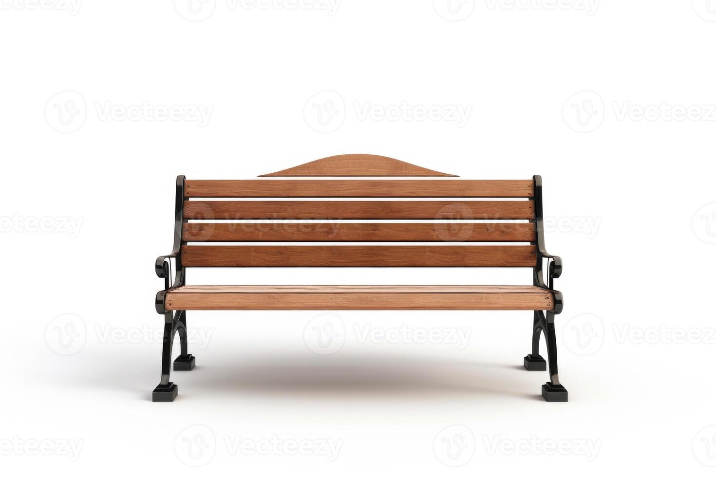 AI generated Bench isolated on white background photo