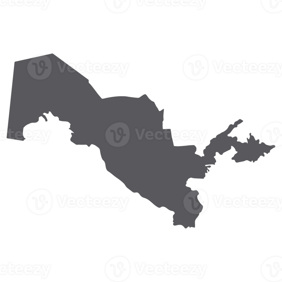 uzbequistão mapa. mapa do uzbequistão dentro cinzento cor png