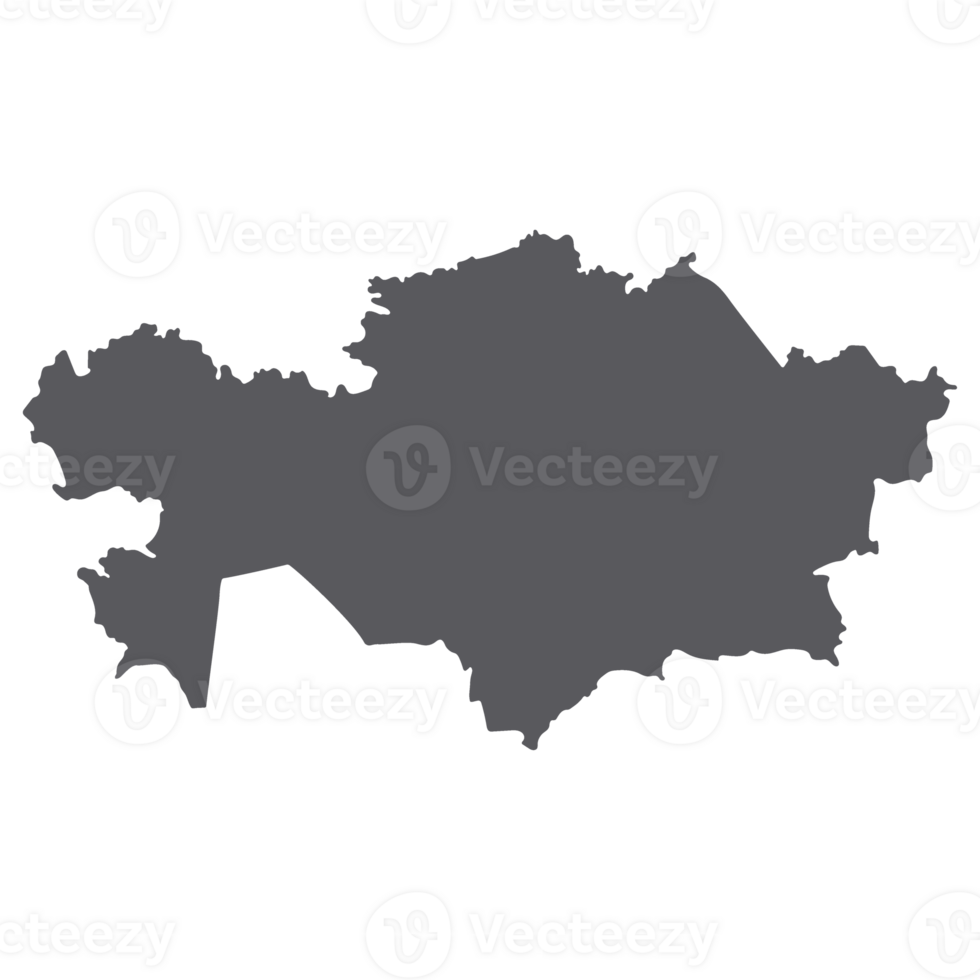 Cazaquistão mapa. mapa do Cazaquistão dentro cinzento cor png
