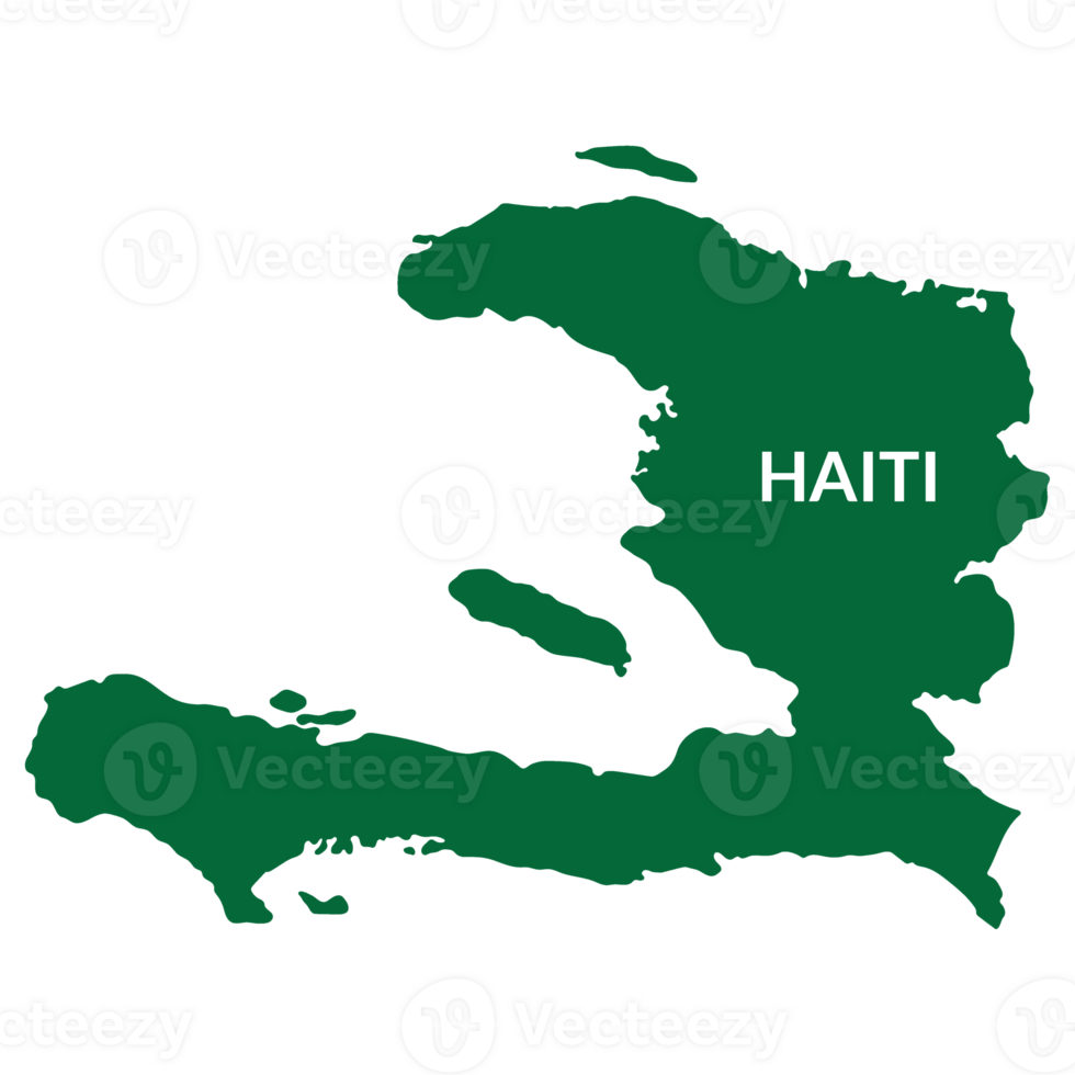 Haití mapa. mapa de Haití en verde color png