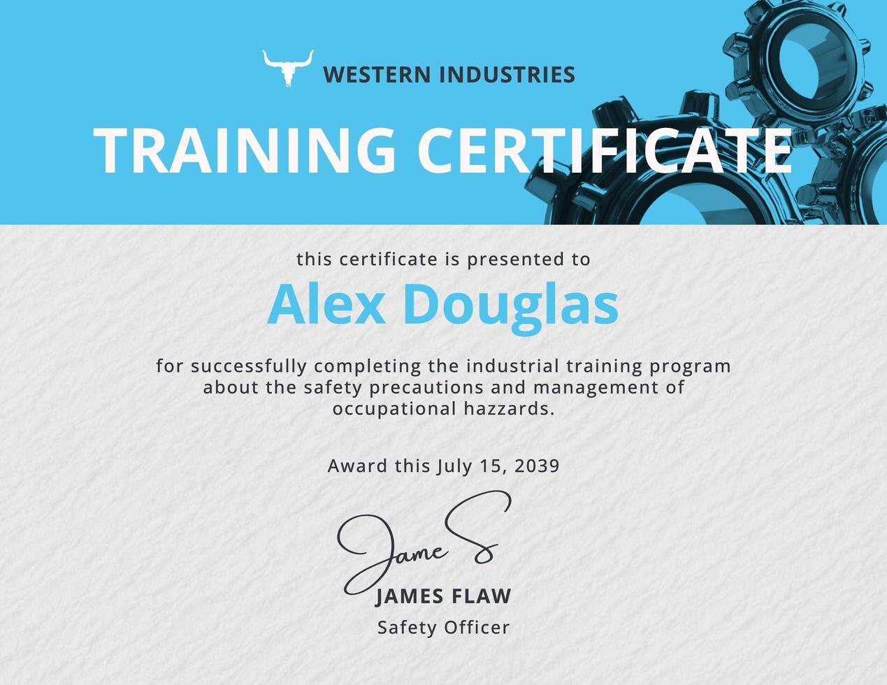 industrial certificate design ideas template