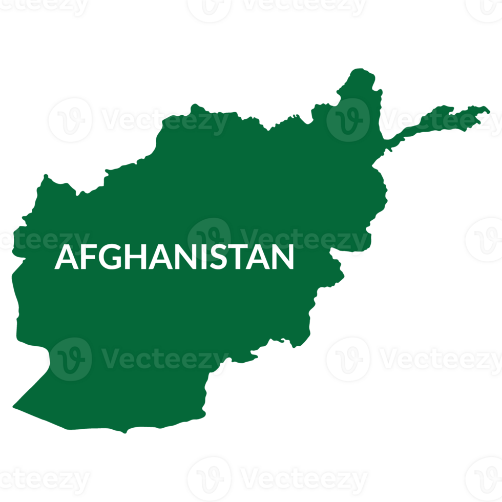 Afganistán mapa. mapa de Afganistán en verde color png