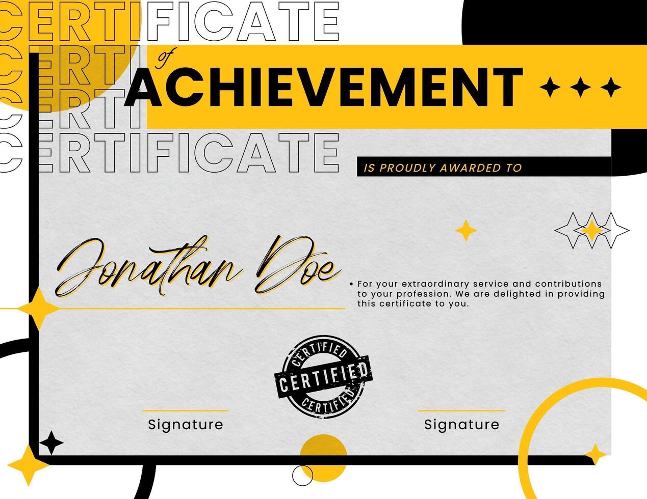 Minimalist Certificate of Achievement template