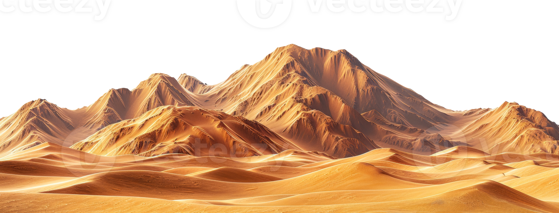 AI generated Textured sand dunes with intricate patterns on transparent background - stock png. png