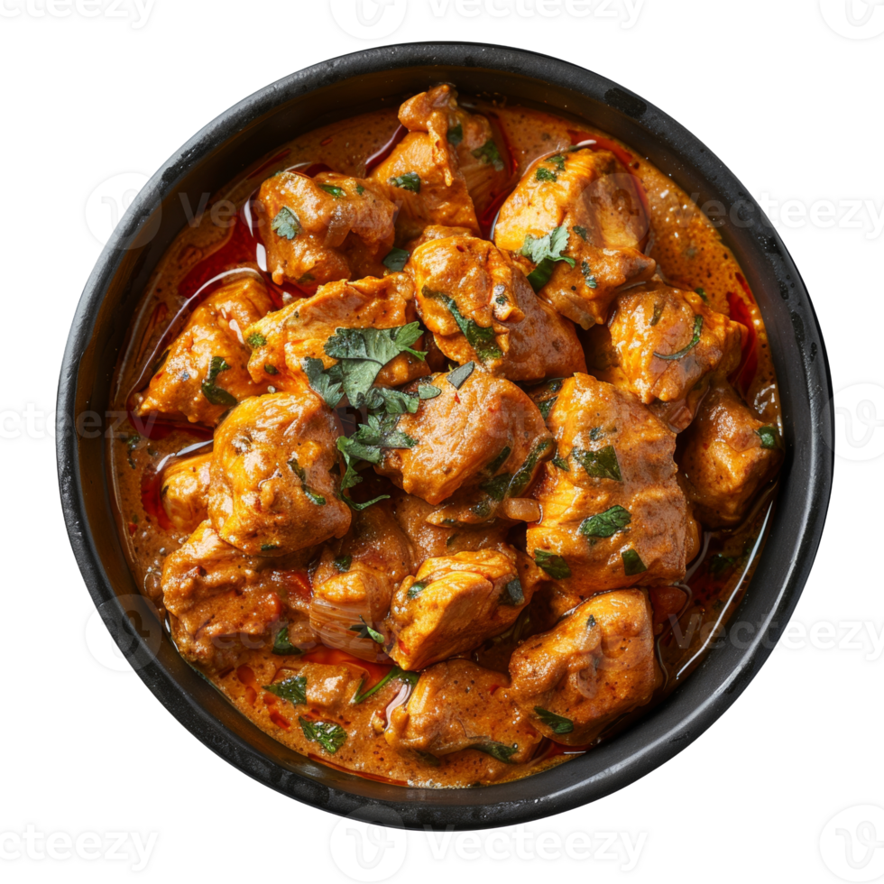 AI generated Hot and spicy Asian soup with tofu, vegetables, and noodles on transparent background - stock png. png