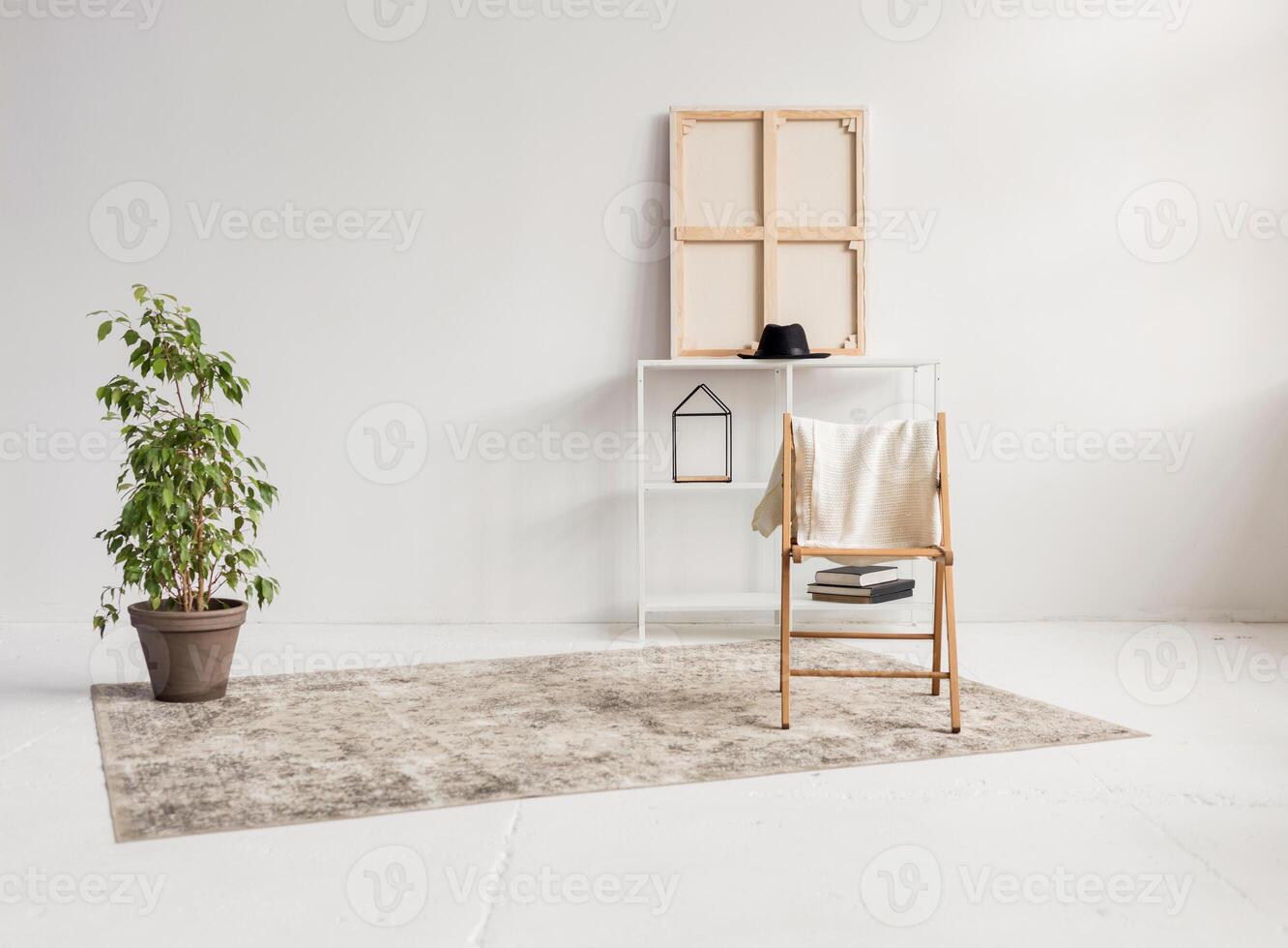 Stylish interior design of living room photo