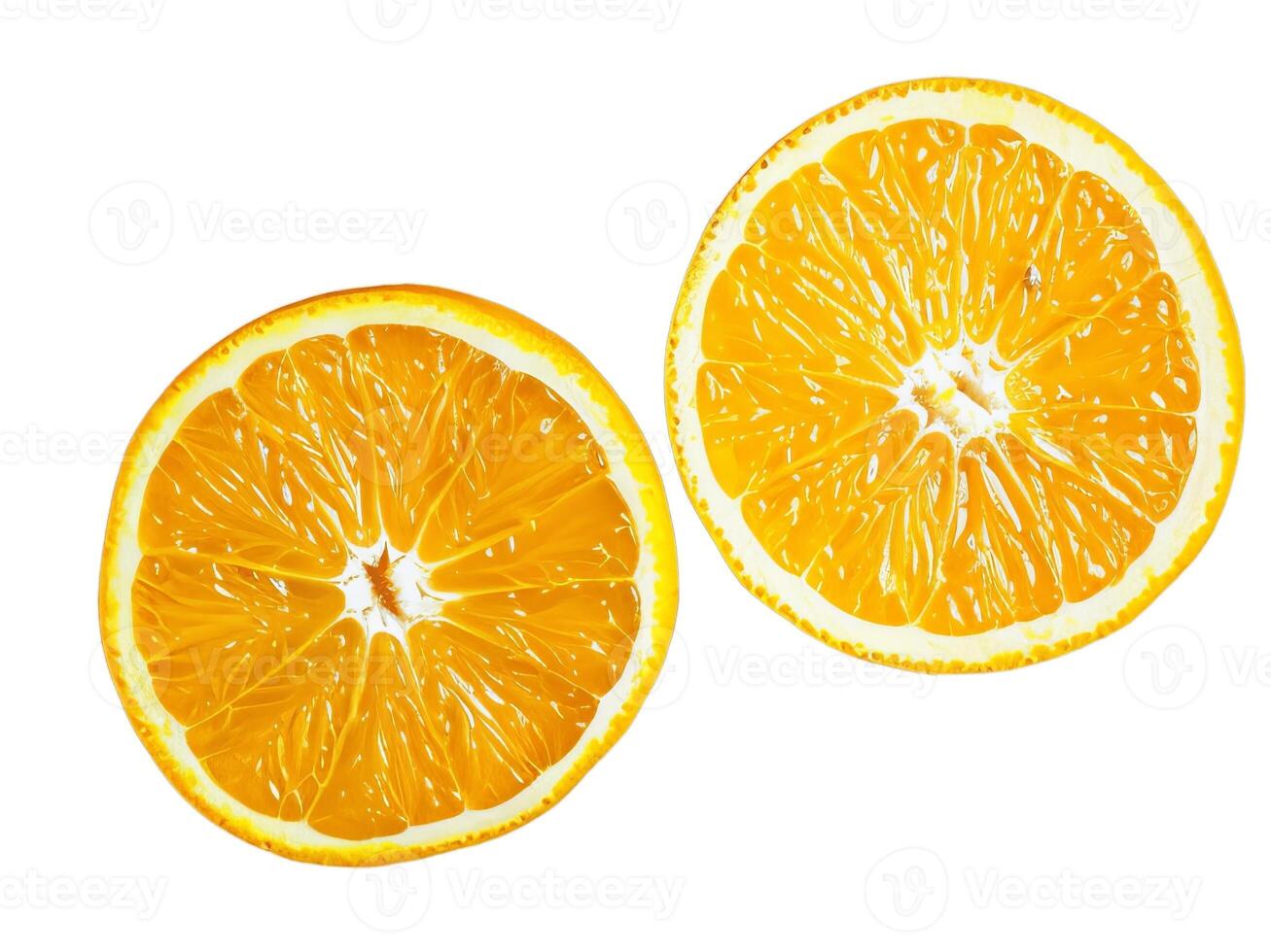 AI generated Orange Fruit top view transparent background Freshness of juicy for Decoration Smoothie food menu photo