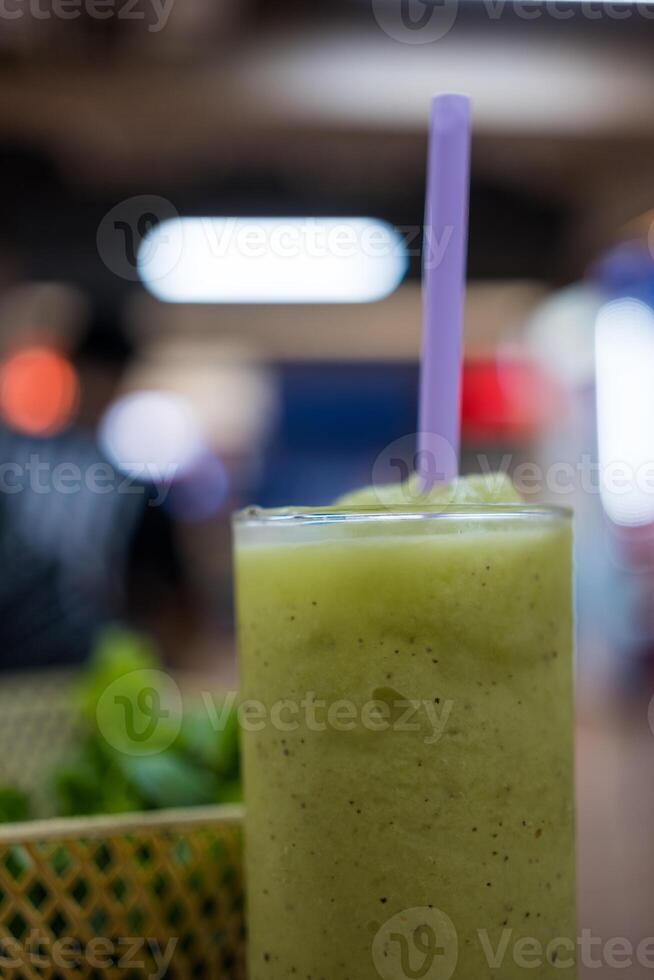 Delicious and nutritious healthy kiwi smoothie summer recipe photo