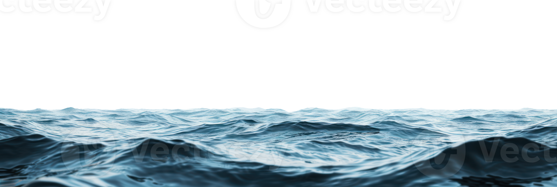 AI generated Surface of sea water on a transparent background png