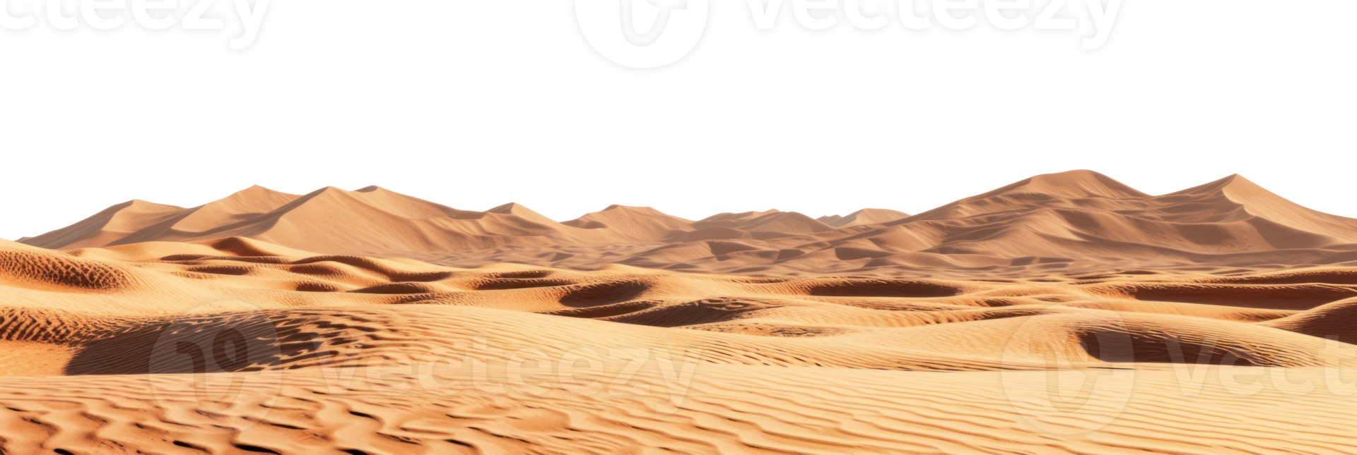 AI generated Sahara desert on a transparent background png