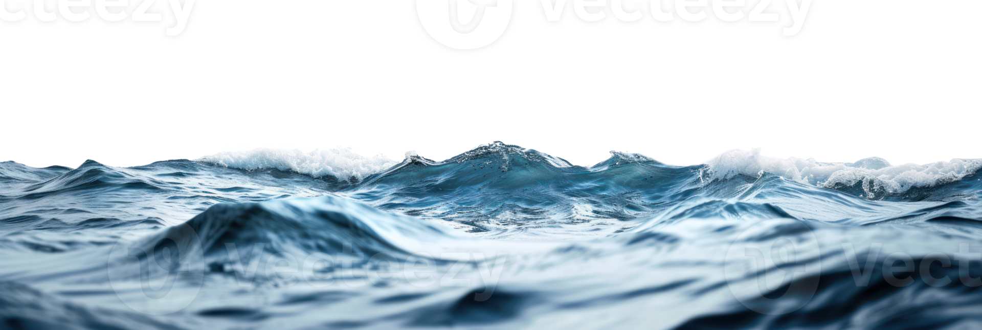 AI generated Surface of sea water on a transparent background png
