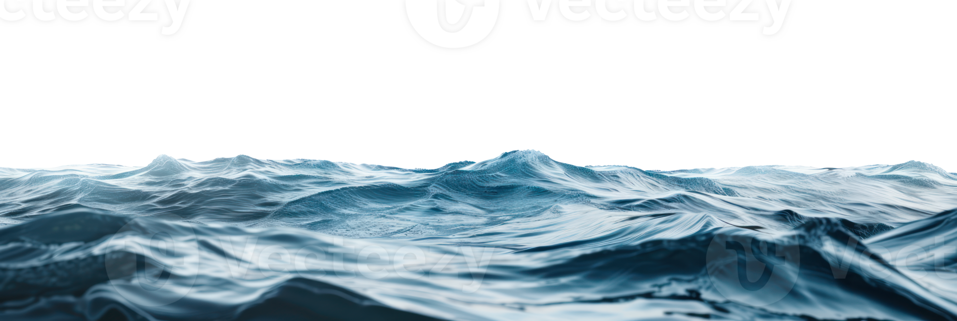 AI generated Surface of sea water on a transparent background png