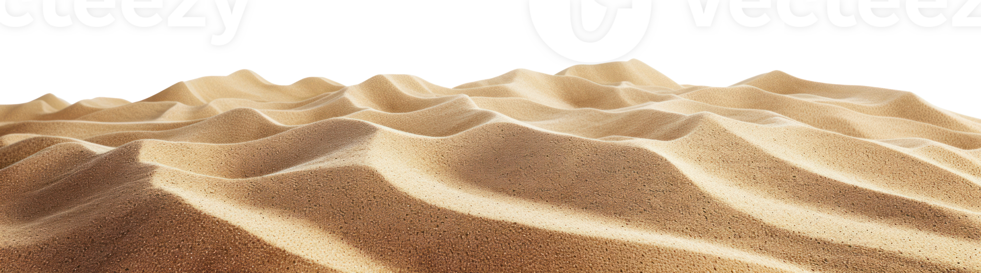 AI generated Desert sand on a transparent background png