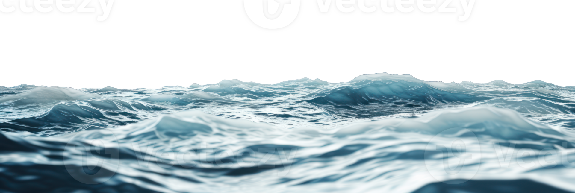 AI generated Surface of sea water on a transparent background png