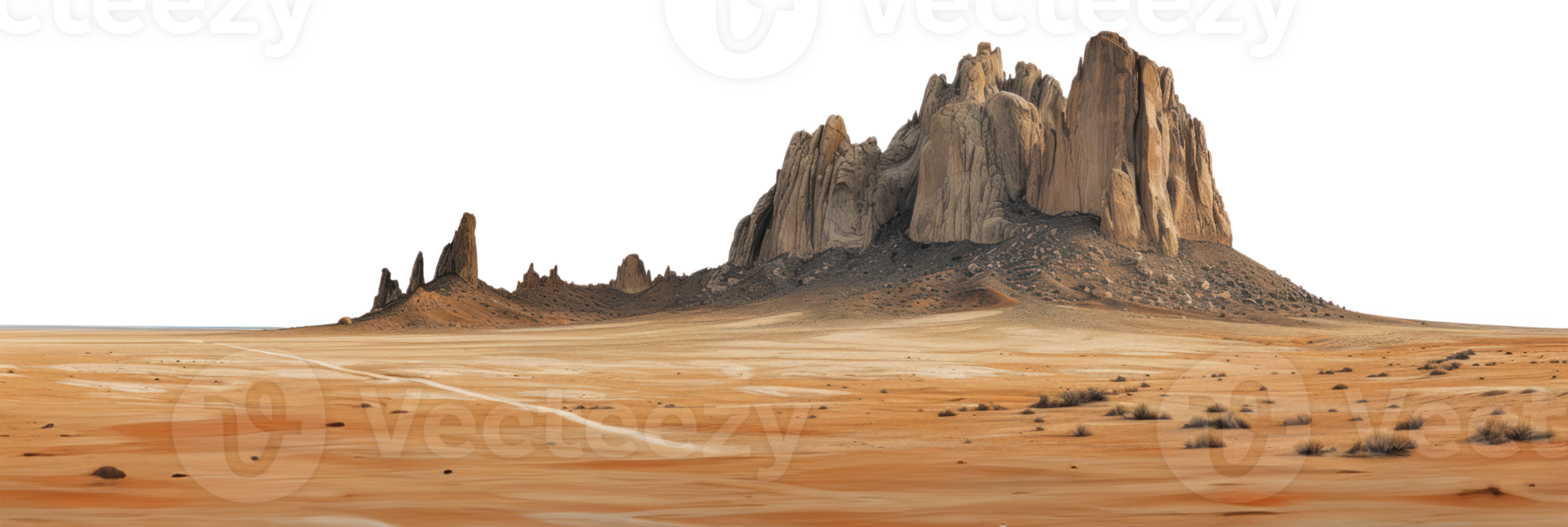 AI generated Desert landscape on a transparent background png