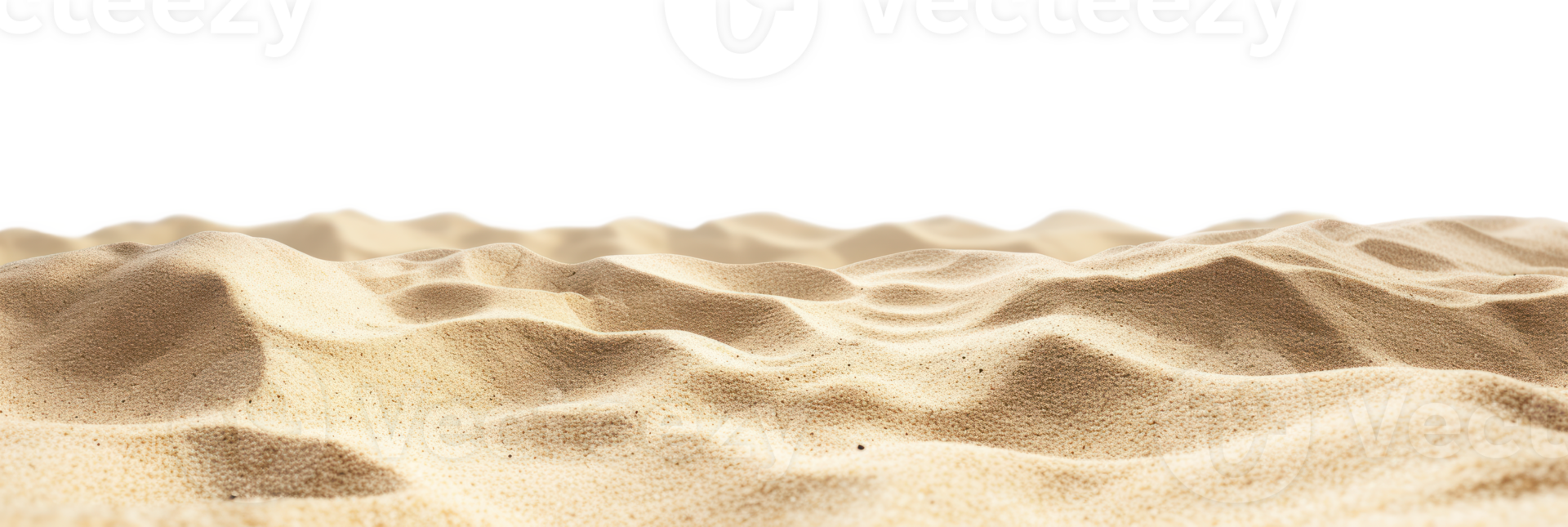 AI generated Desert sand on a transparent background png