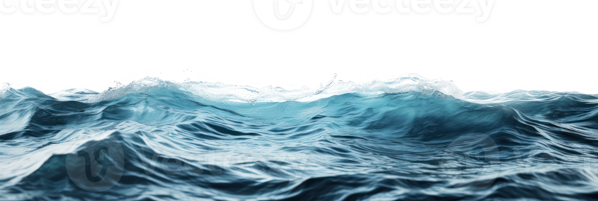 AI generated Surface of sea water on a transparent background png