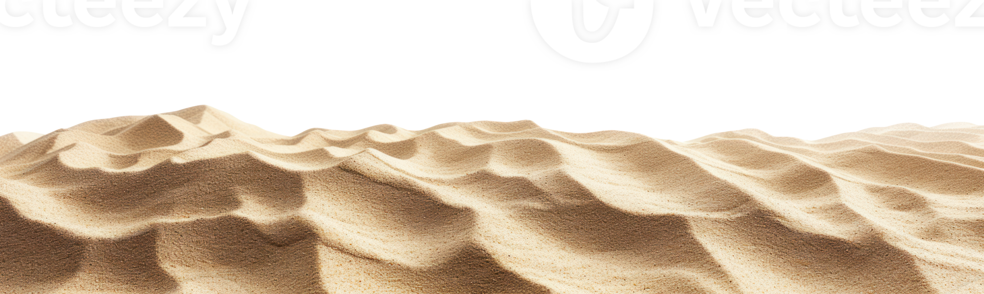 AI generated Desert sand on a transparent background png
