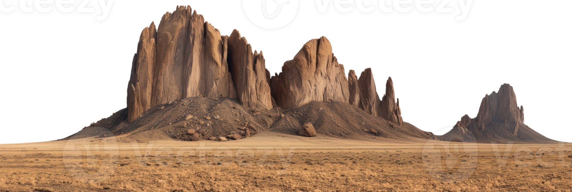 AI generated Desert landscape on a transparent background png