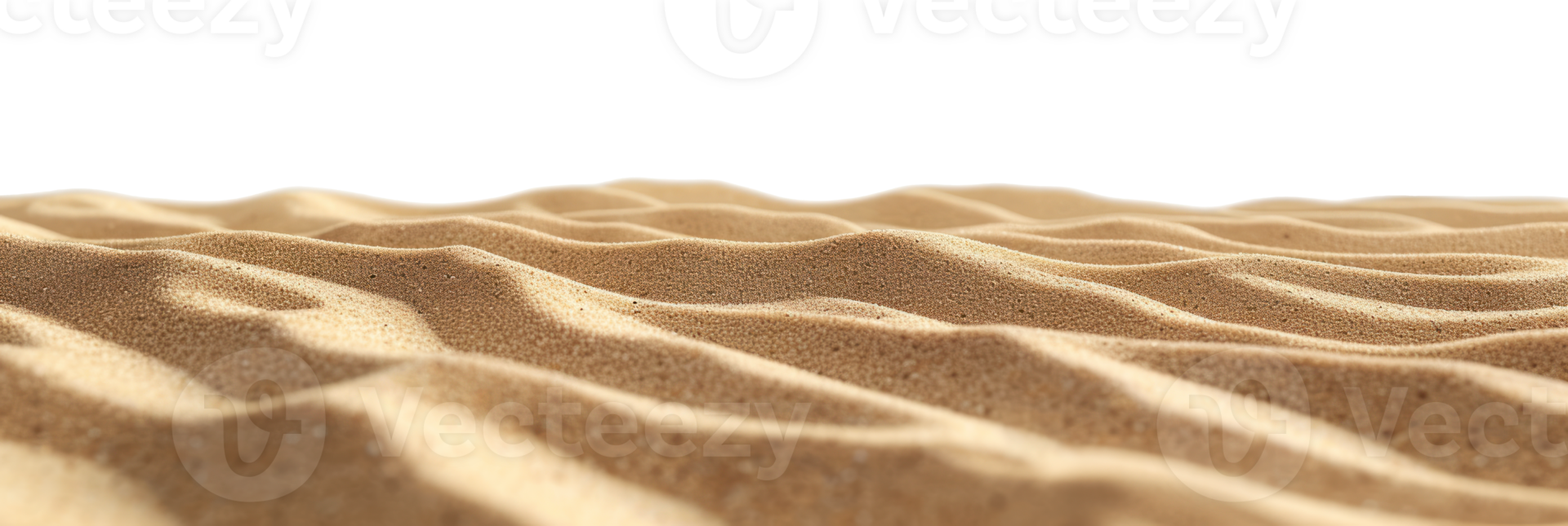 AI generated Desert sand on a transparent background png