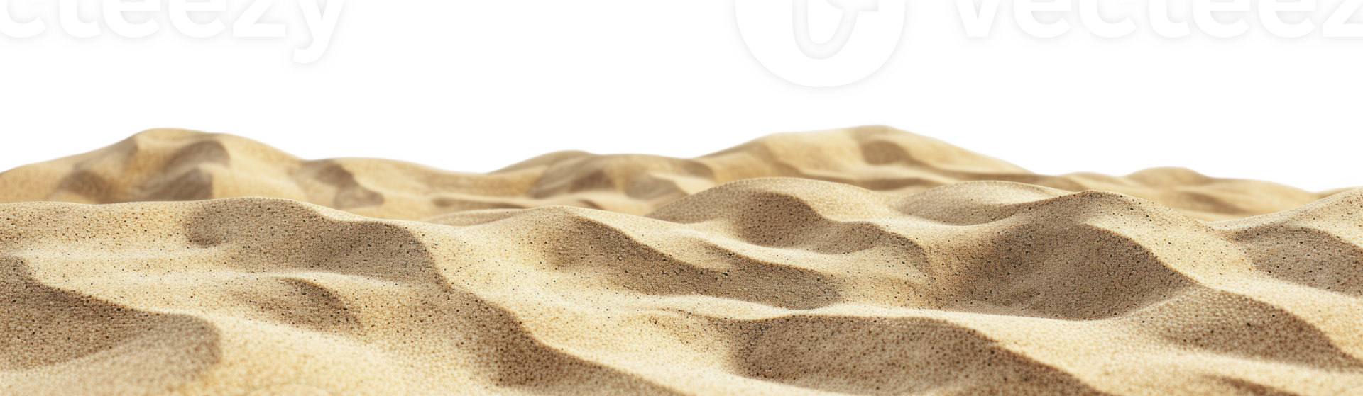 AI generated Desert sand on a transparent background png
