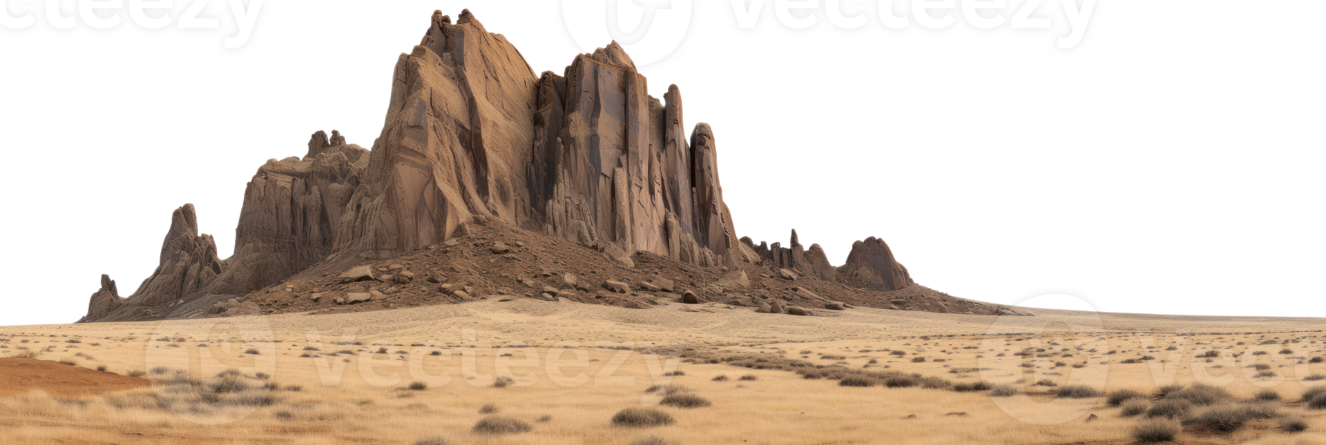 AI generated Desert landscape on a transparent background png