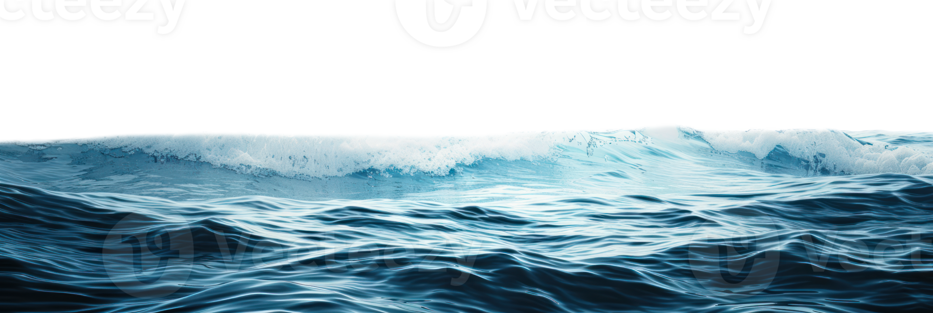 AI generated Surface of sea water on a transparent background png