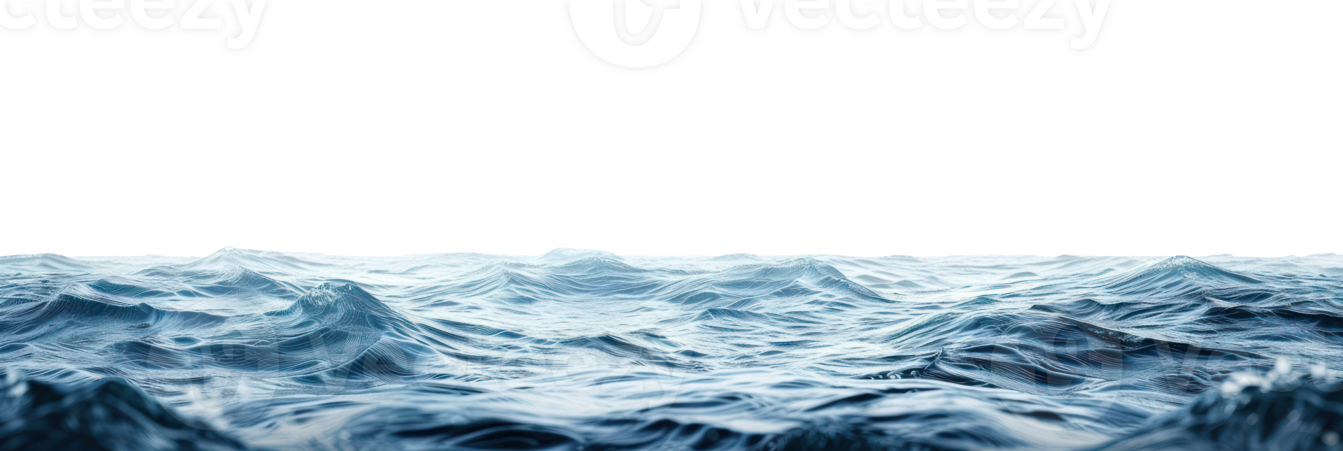 AI generated Surface of sea water on a transparent background png