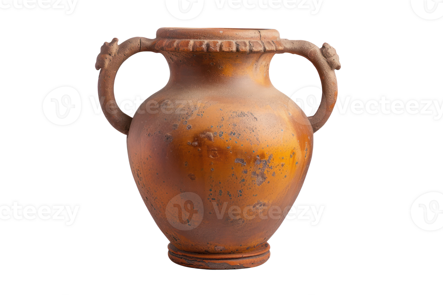 AI generated Ancient amorphous vase on a transparent background png