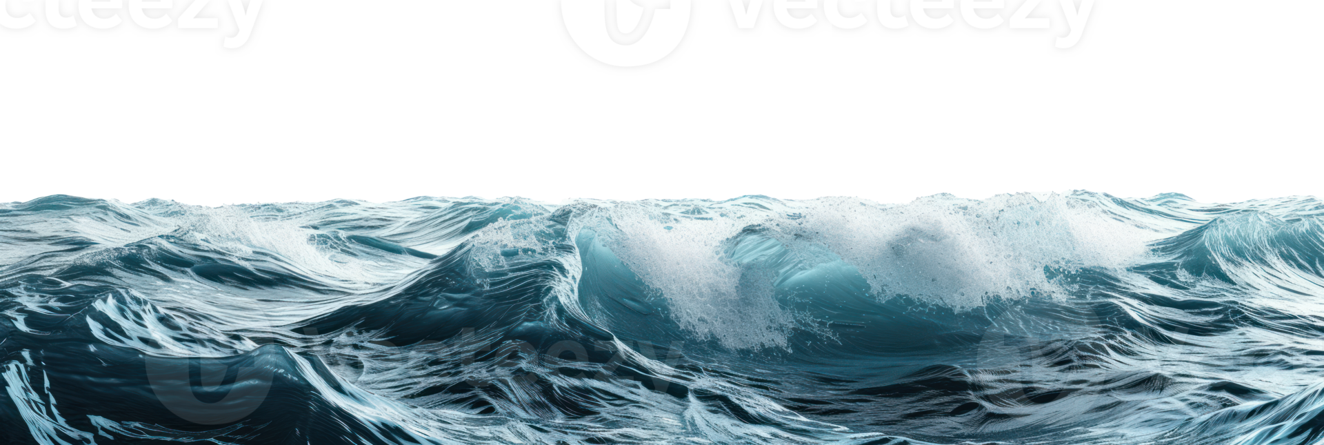 AI generated Surface of sea water on a transparent background png