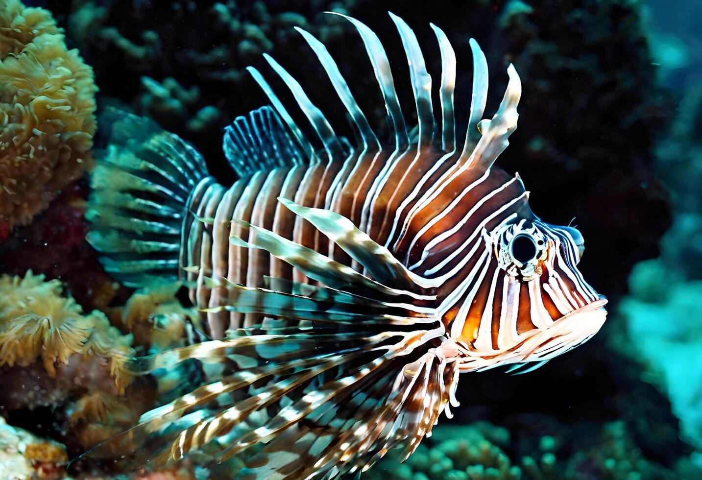 AI generated A view of a Lion Fish photo