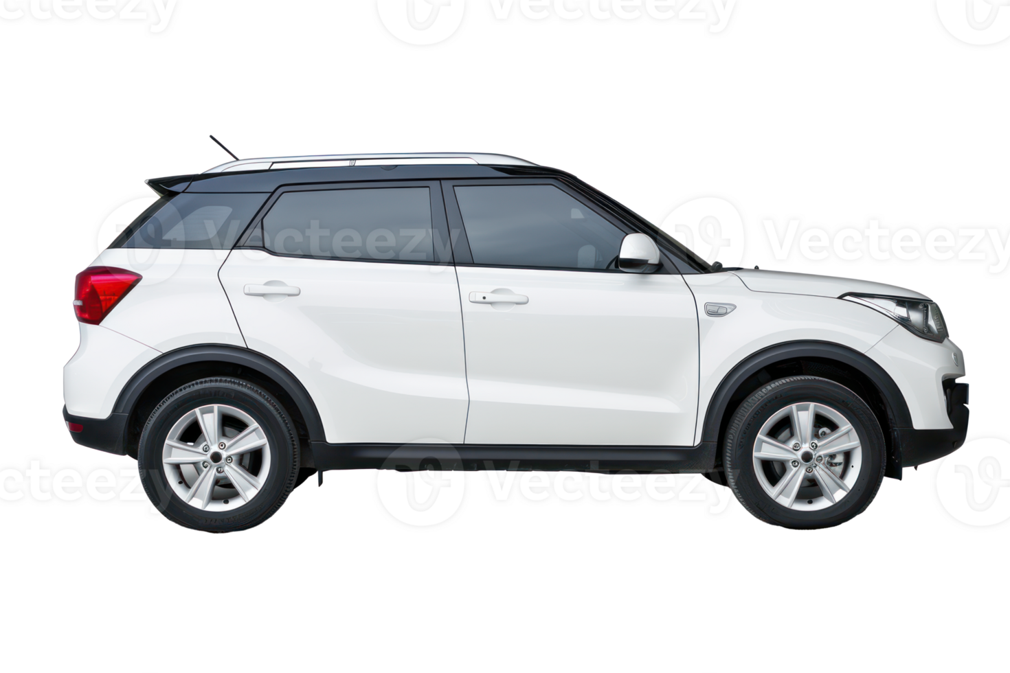 AI generated SUV car, side view on transparent background png